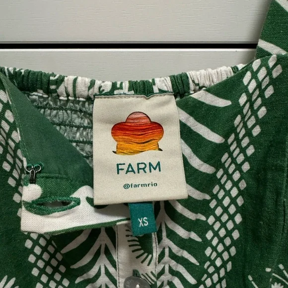 FARM Rio Green and White Botanical Jumpsuit - Picture 4 of 5